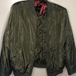 GREEN BOMBER JACKET